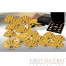 2016 Chinese 12 Lunar Zodiac Signs Animals Chinese Calendar and One Buddha Fan-shaped medals Gold plated copper Dual wave relief 318 grams